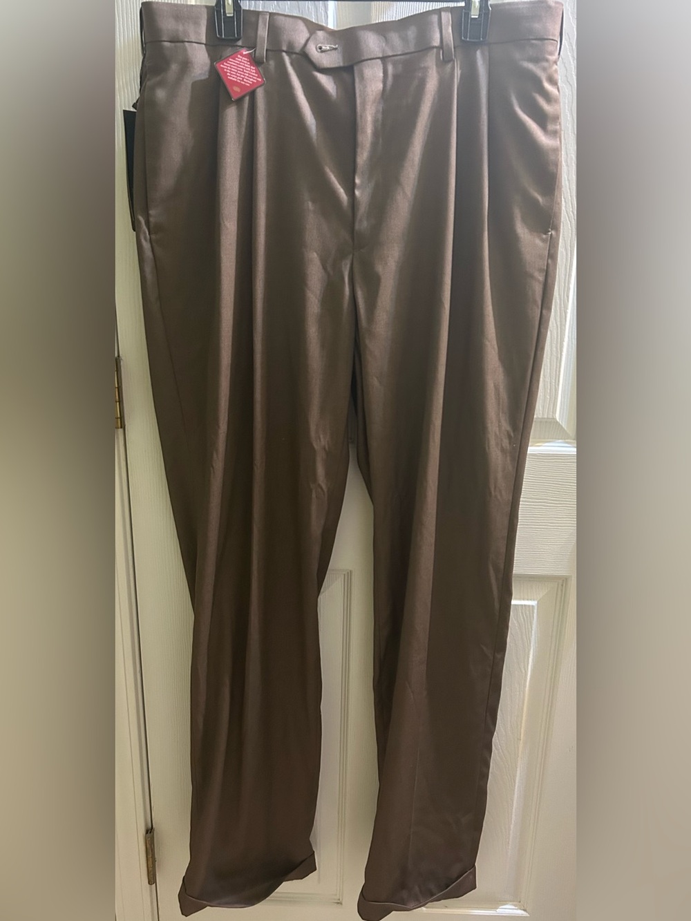 Savane Men's Dark Brown Dress Pants